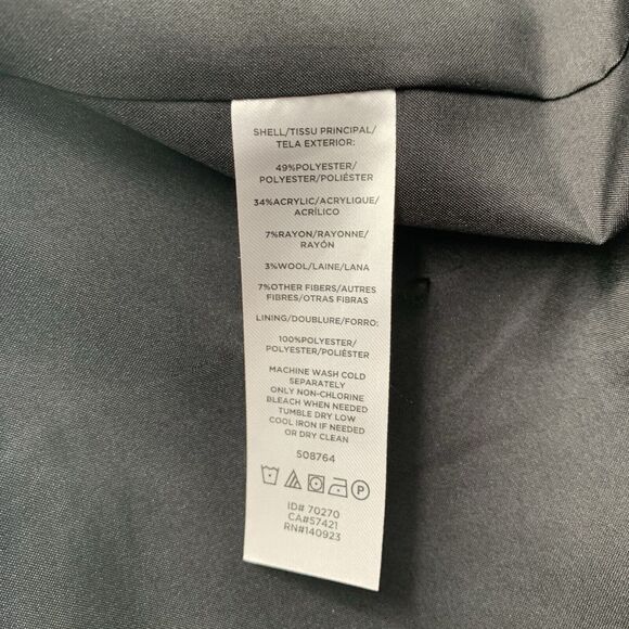 LOFT One Button Plaid Coat NEW Charcoal Lined - Picture 10 of 11